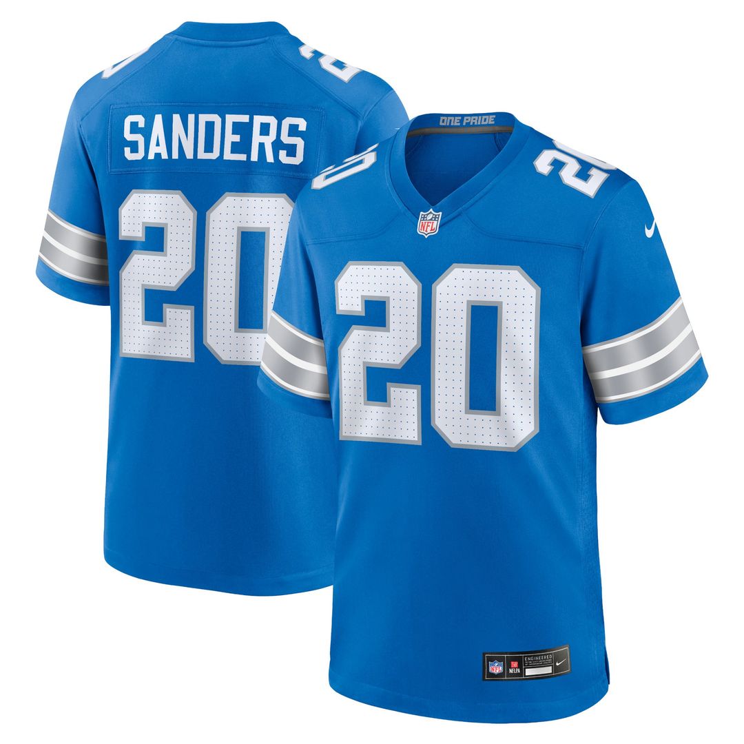 Men's Detroit Lions Barry Sanders Blue Retired Player