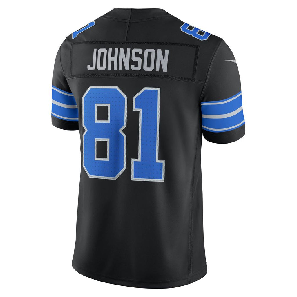 Men's Detroit Lions Calvin Johnson Blue Vapor F.U.S.E. Stitched Retired