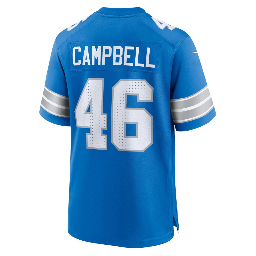 Men's Detroit Lions Jack Campbell Black 2nd Alternate