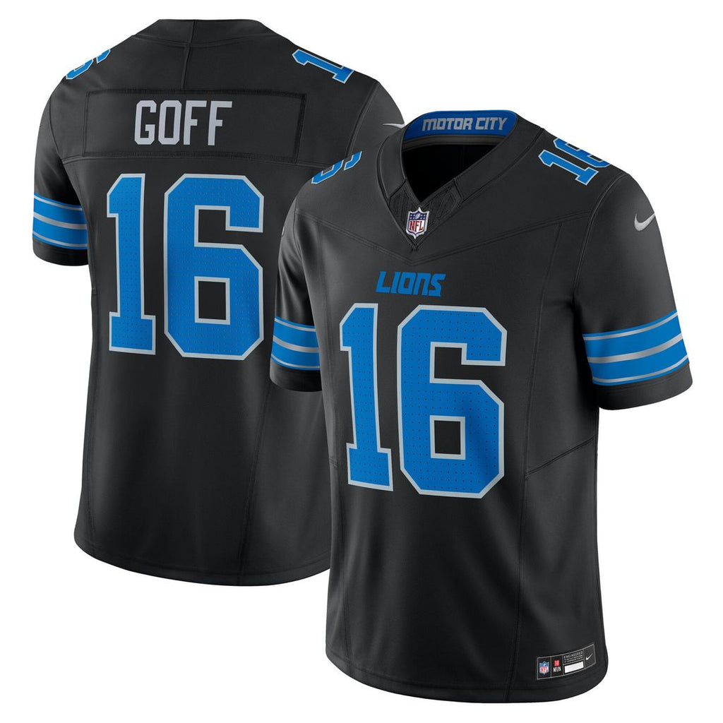 Men's Detroit Lions Jared Goff Black Vapor F.U.S.E.