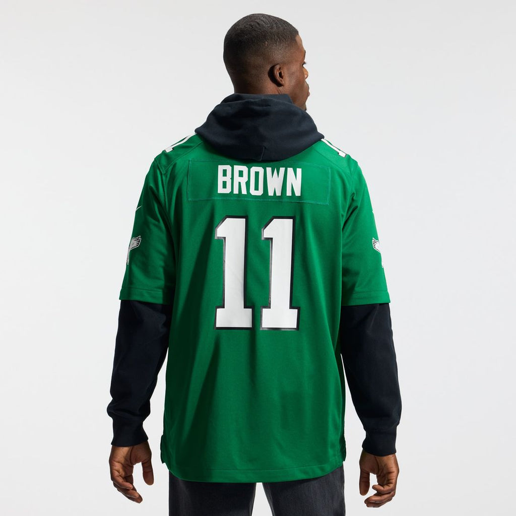Men's Philadelphia Eagles A.J. Brown Kelly Green Alternate Game Player Jersey