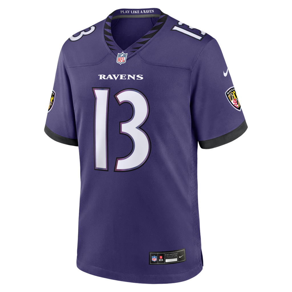 Men's Baltimore Ravens Elijah Sarratt Purple Team