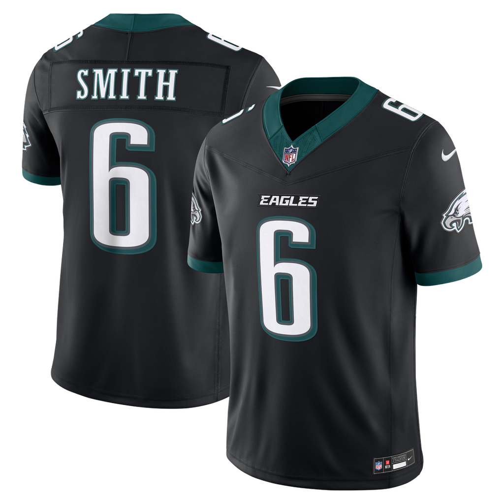 Men's Philadelphia Eagles DeVonta Smith Black Alternate Vapor F.U.S.E. Stitched
