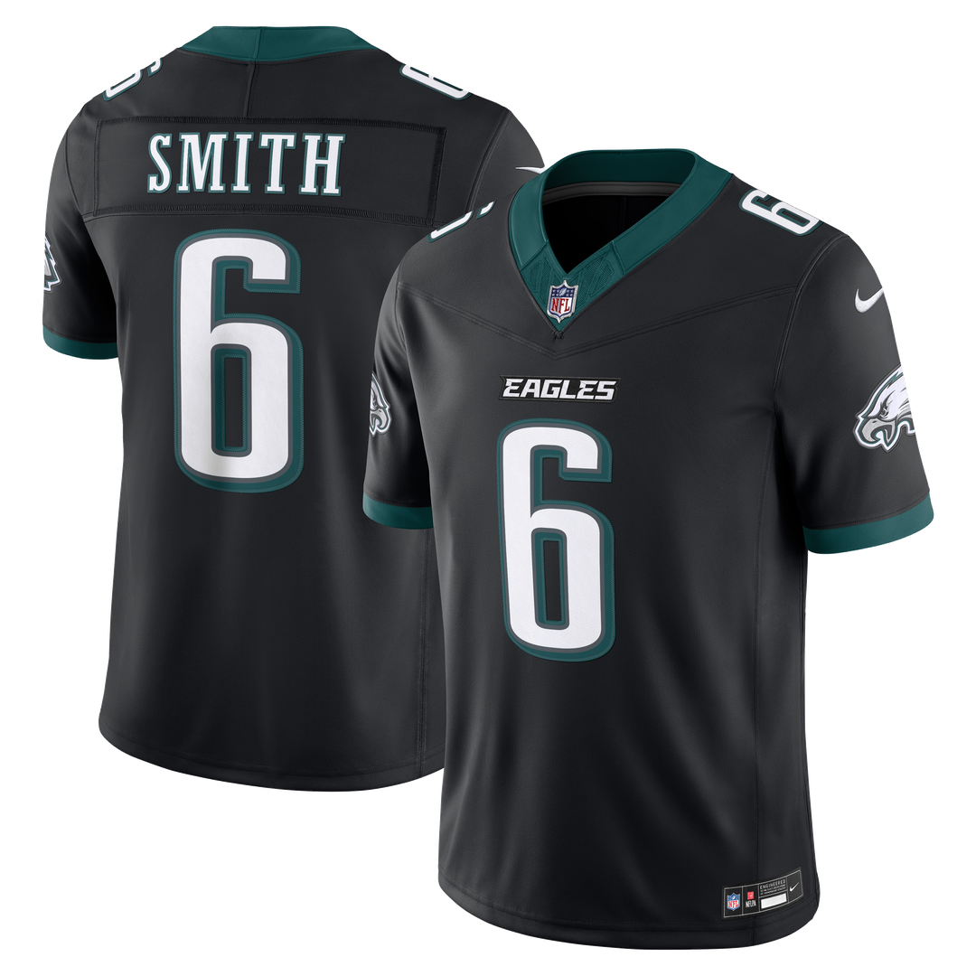 Men's Philadelphia Eagles DeVonta Smith Black Alternate Vapor F.U.S.E. Stitched