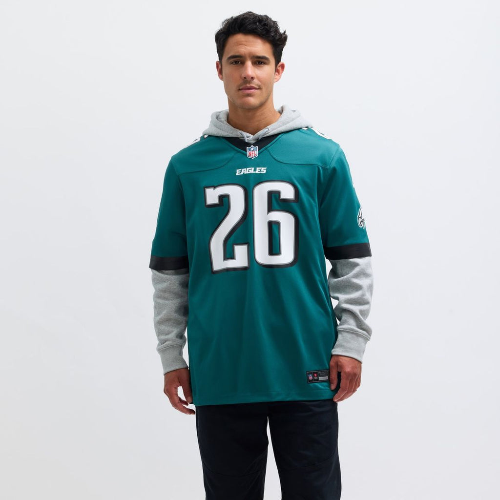 Men's Philadelphia Eagles Saquon Barkley Midnight Green Game Player Jersey