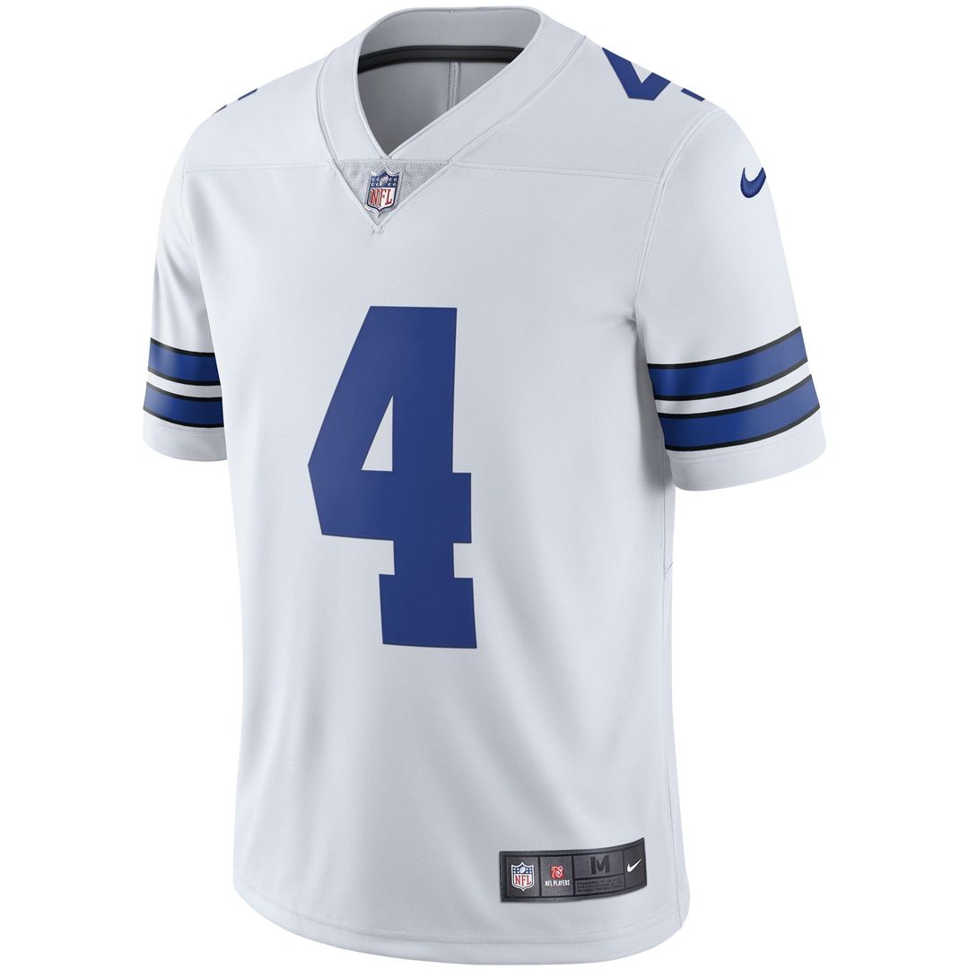 Men's Dallas Cowboys Dak Prescott White Vapor Limited Player Jersey