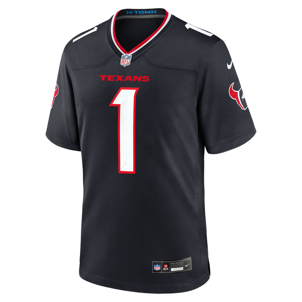 Men's Houston Texans Number 1 Groom Navy
