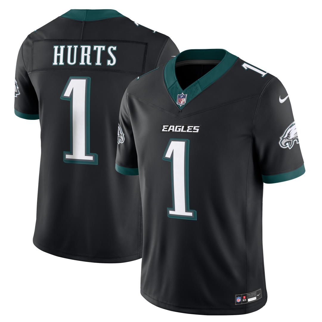 Men's Philadelphia Eagles Jalen Hurts Black Alternate Vapor F.U.S.E. Stitched