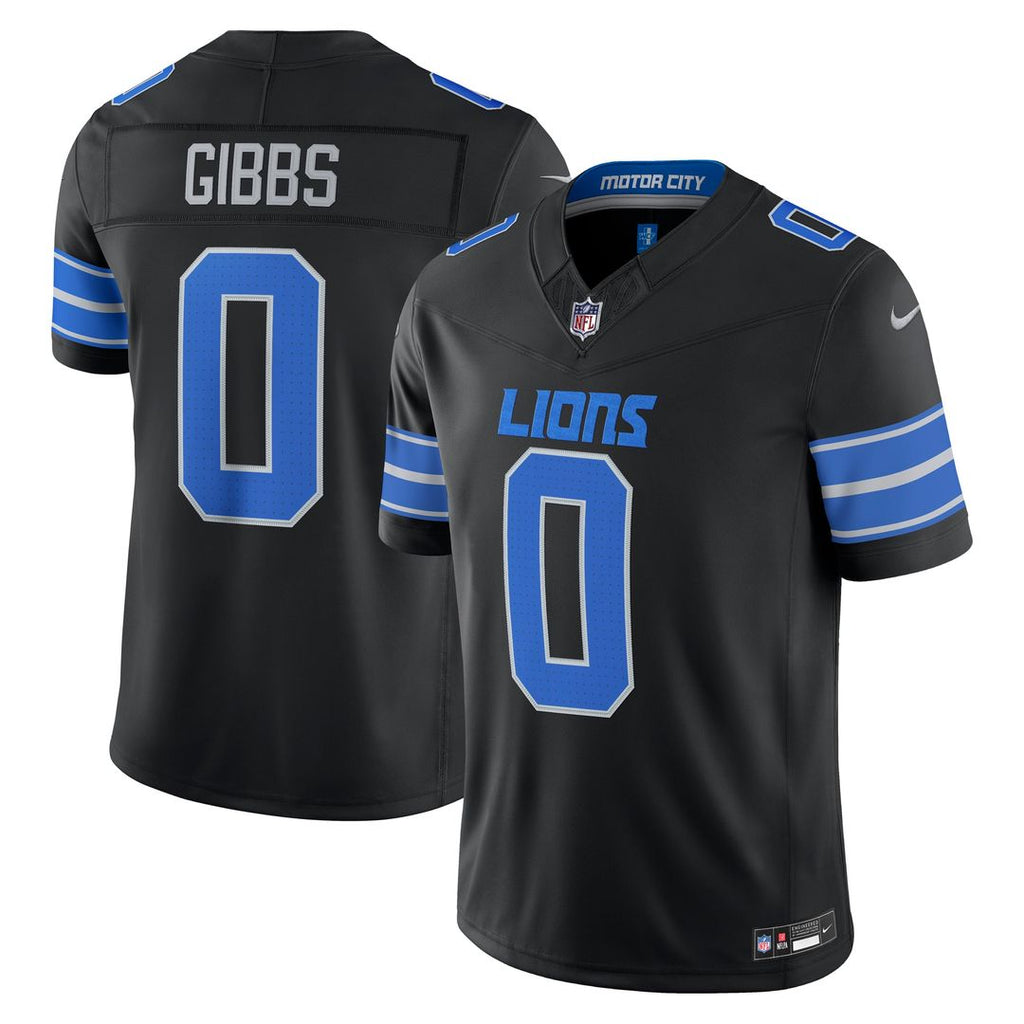 Men's Detroit Lions Jahmyr Gibbs Blue Team Vapor F.U.S.E. Stitched