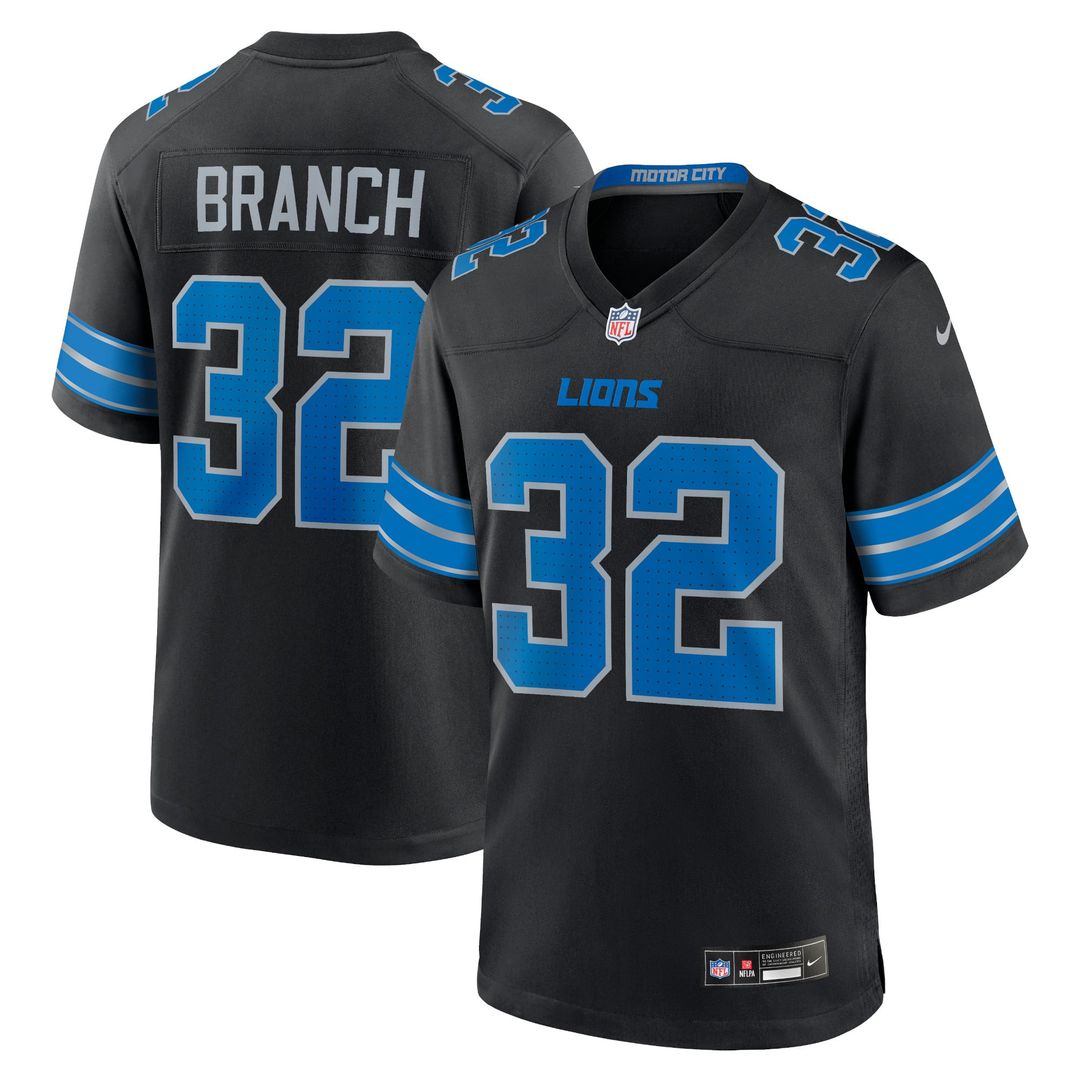 Men's Detroit Lions Brian Branch Black Alternate