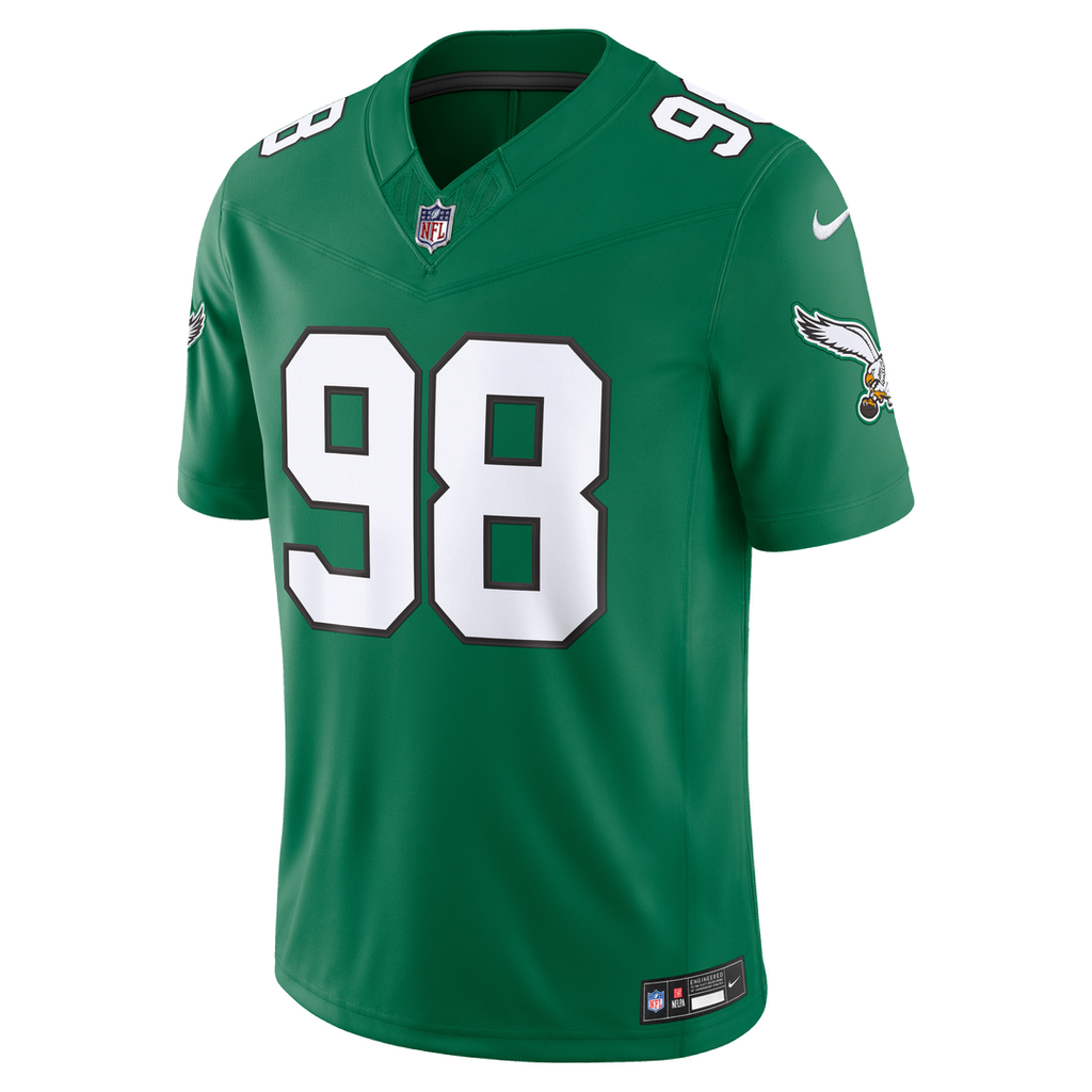 Men's Philadelphia Eagles Jalen Carter Midnight Green Team Vapor F.U.S.E. Stitched