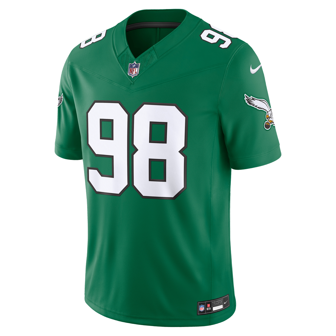 Men's Philadelphia Eagles Jalen Carter Midnight Green Team Vapor F.U.S.E. Stitched
