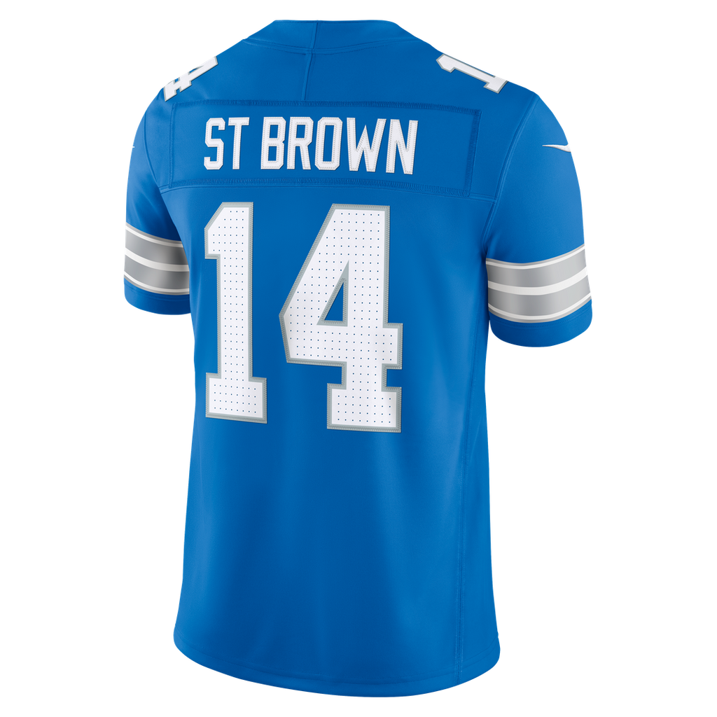 Men's Detroit Lions Amon-Ra St. Brown White Vapor F.U.S.E. Stitched