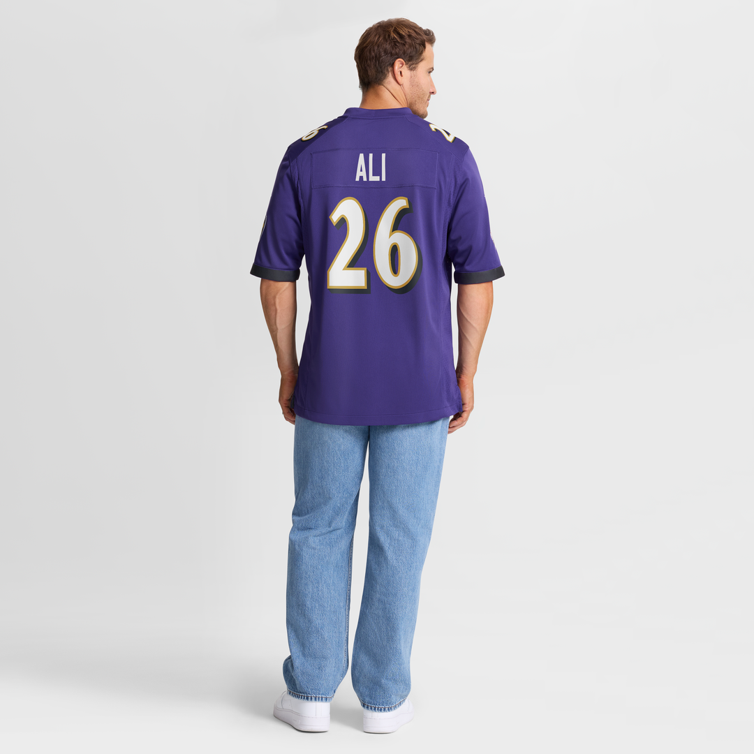 Men's Baltimore Ravens Rasheen Ali Purple Team