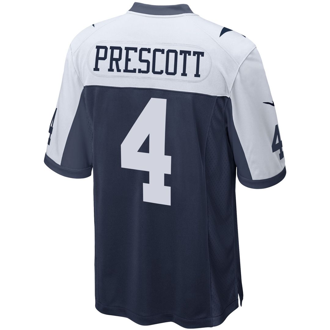 Men's Dallas Cowboys Dak Prescott Navy Alternate Game Team Jersey