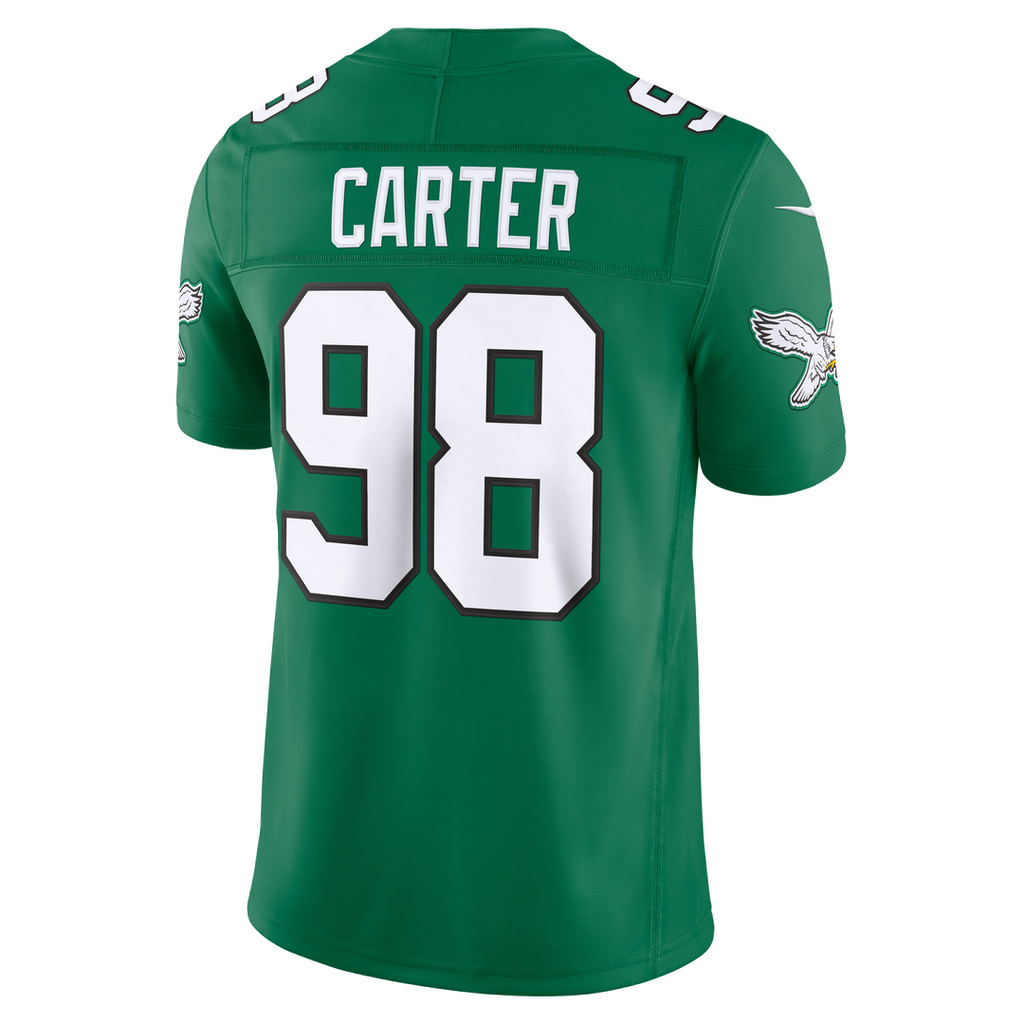 Men's Philadelphia Eagles Jalen Carter Midnight Green Team Vapor F.U.S.E. Stitched