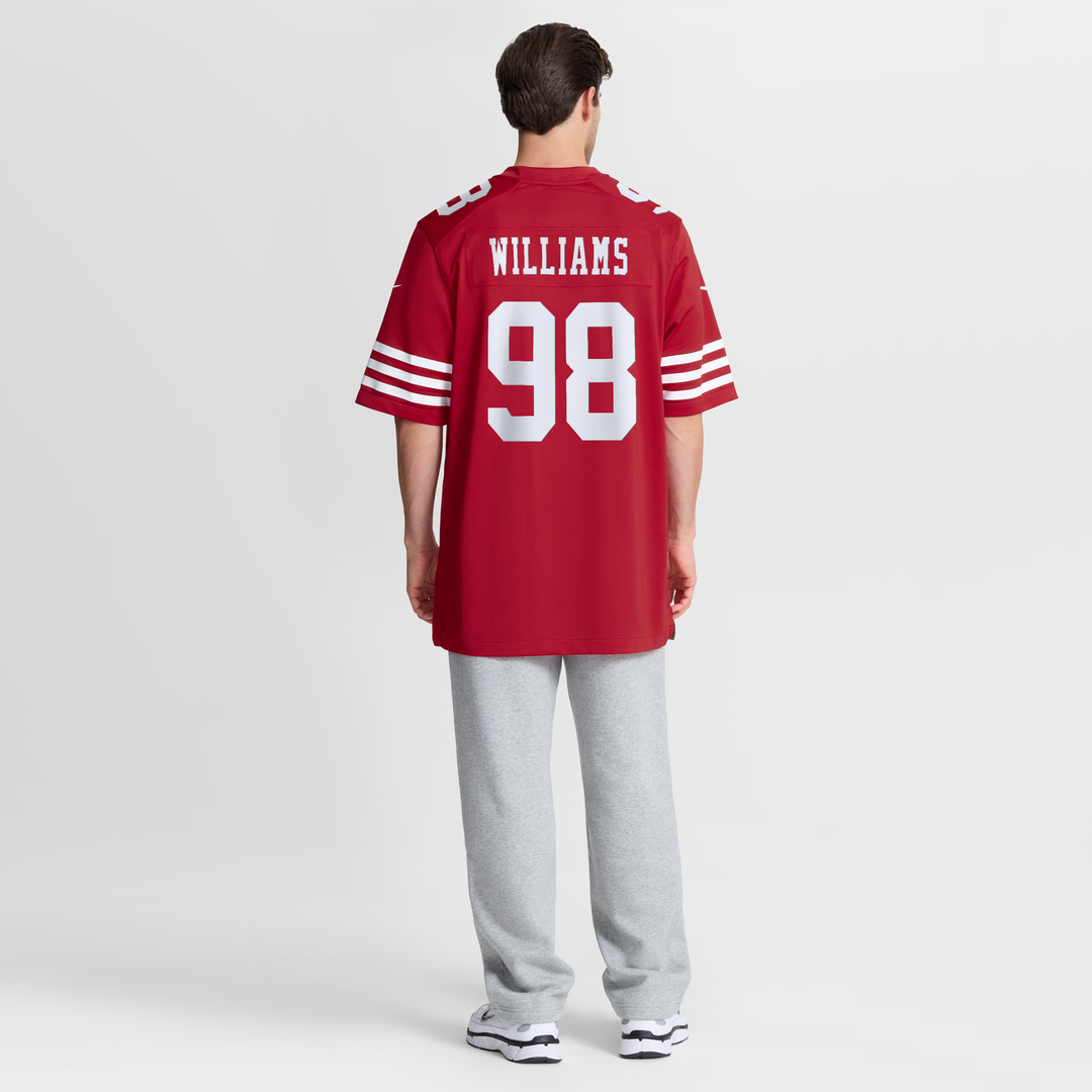 Men's San Francisco 49ers Mykel Williams Scarlet Game Player Jersey