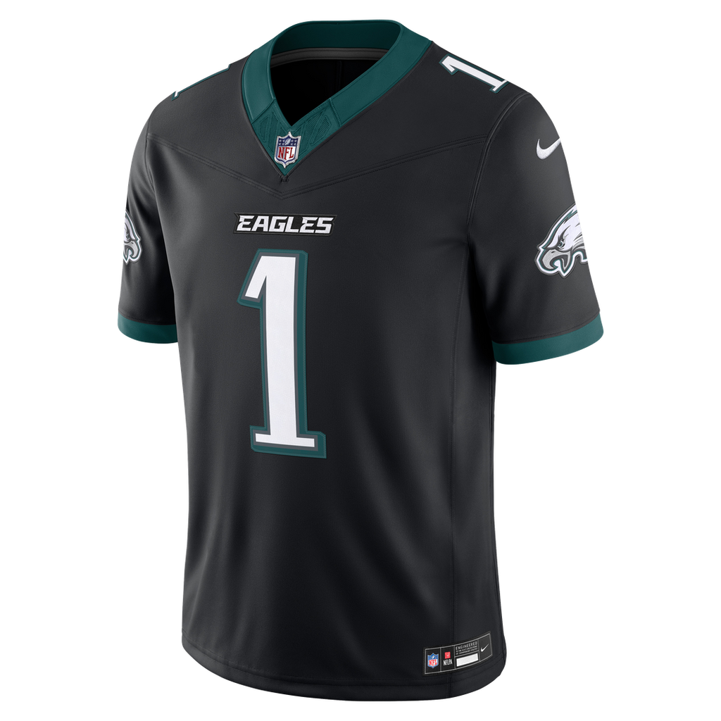 Men's Philadelphia Eagles Jalen Hurts Black Alternate Vapor F.U.S.E. Stitched