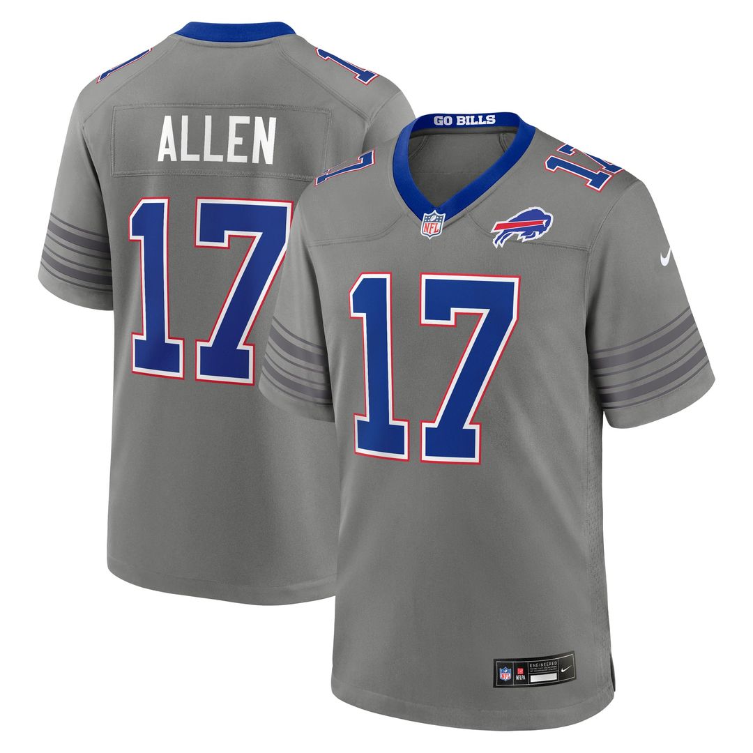 Men's Buffalo Bills Josh Allen White White Game Player Jersey
