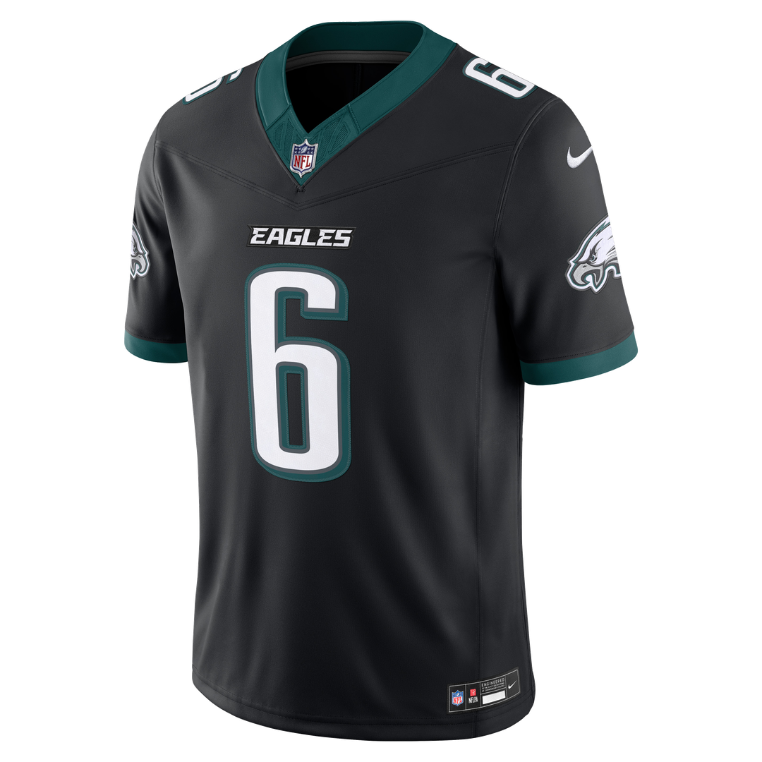 Men's Philadelphia Eagles DeVonta Smith Black Alternate Vapor F.U.S.E. Stitched