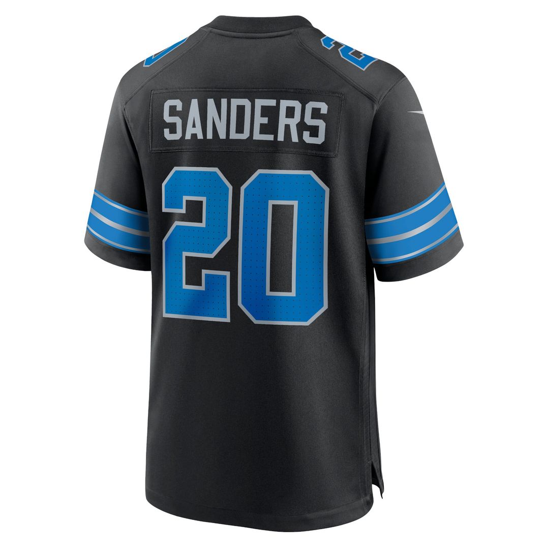 Men's Detroit Lions Barry Sanders Black 2nd Alternate Retired Player