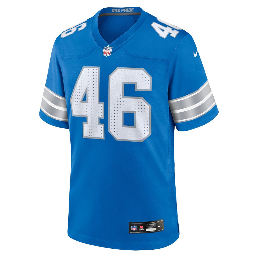 Men's Detroit Lions Jack Campbell Blue