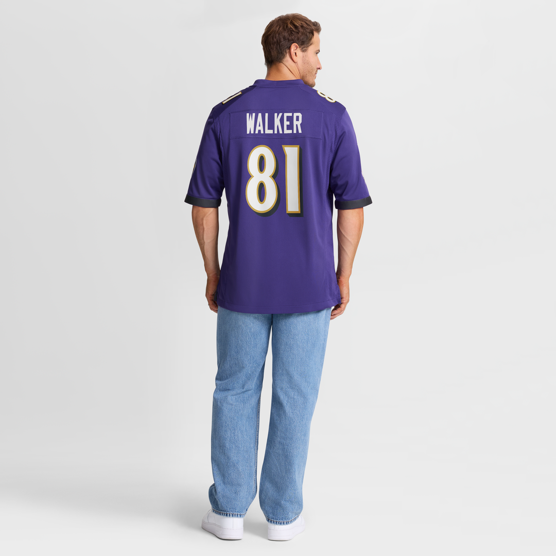 Men's Baltimore Ravens Devontez Walker Purple Team