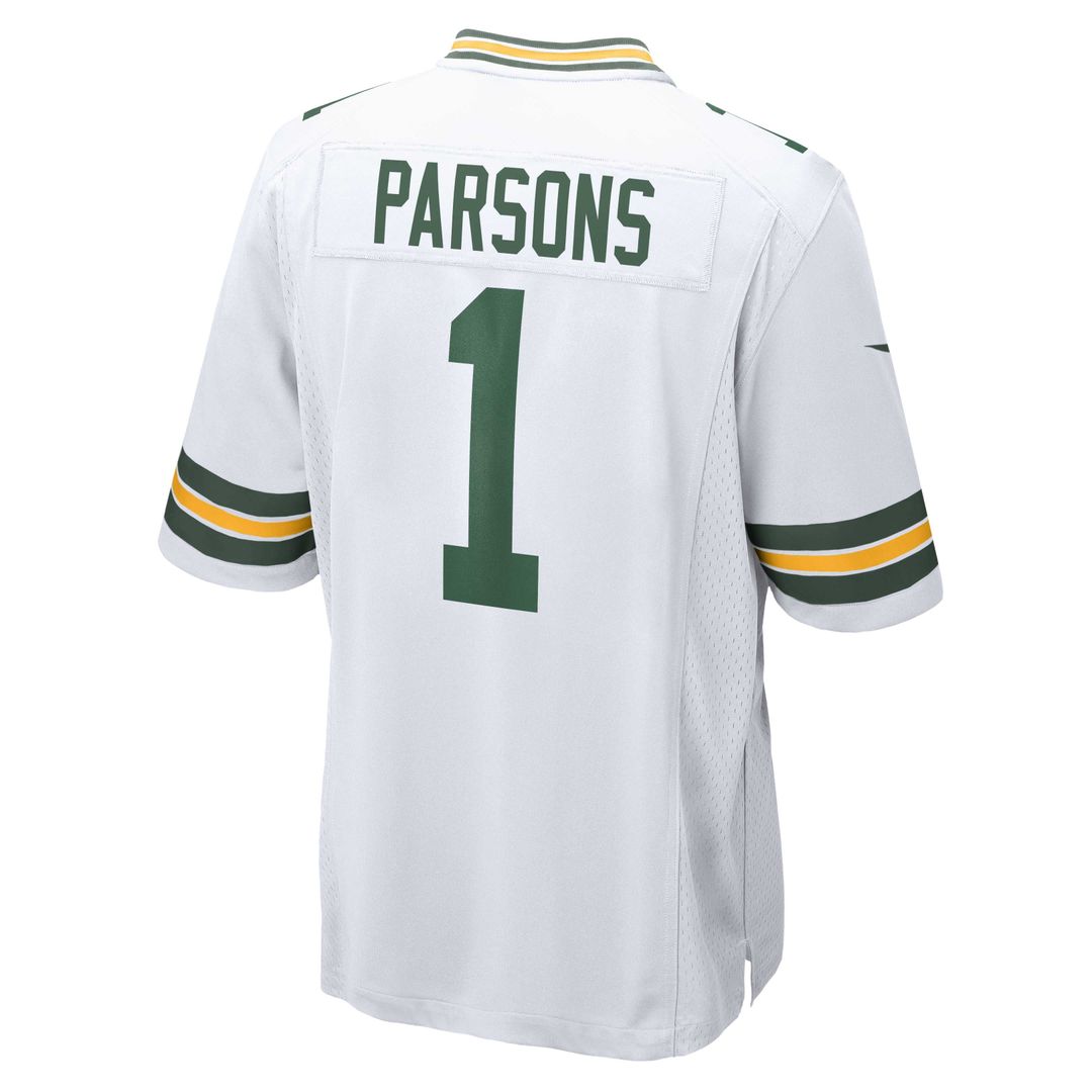 Men's Green Bay Packers Micah Parsons White Game Player Jersey
