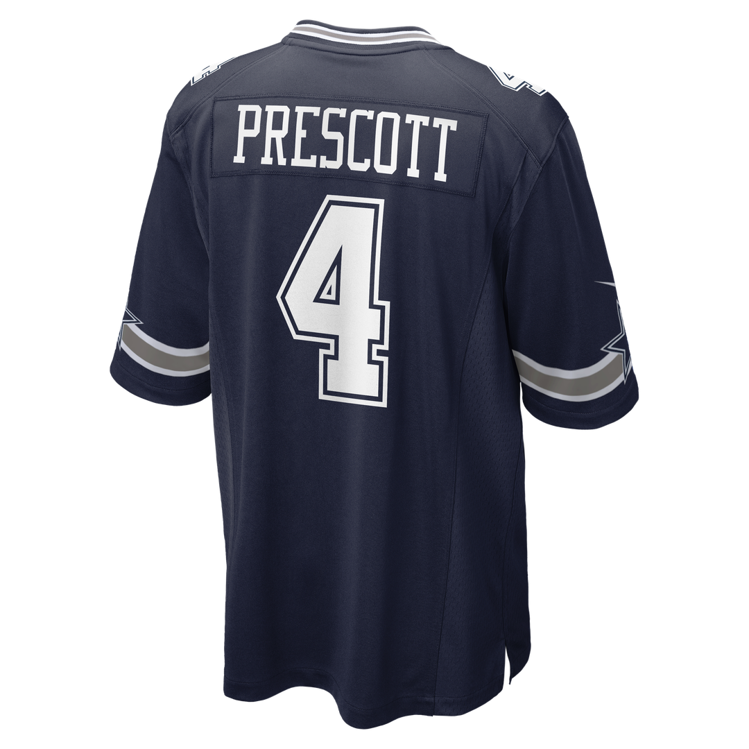 Men's Dallas Cowboys Dak Prescott White Game Team Jersey