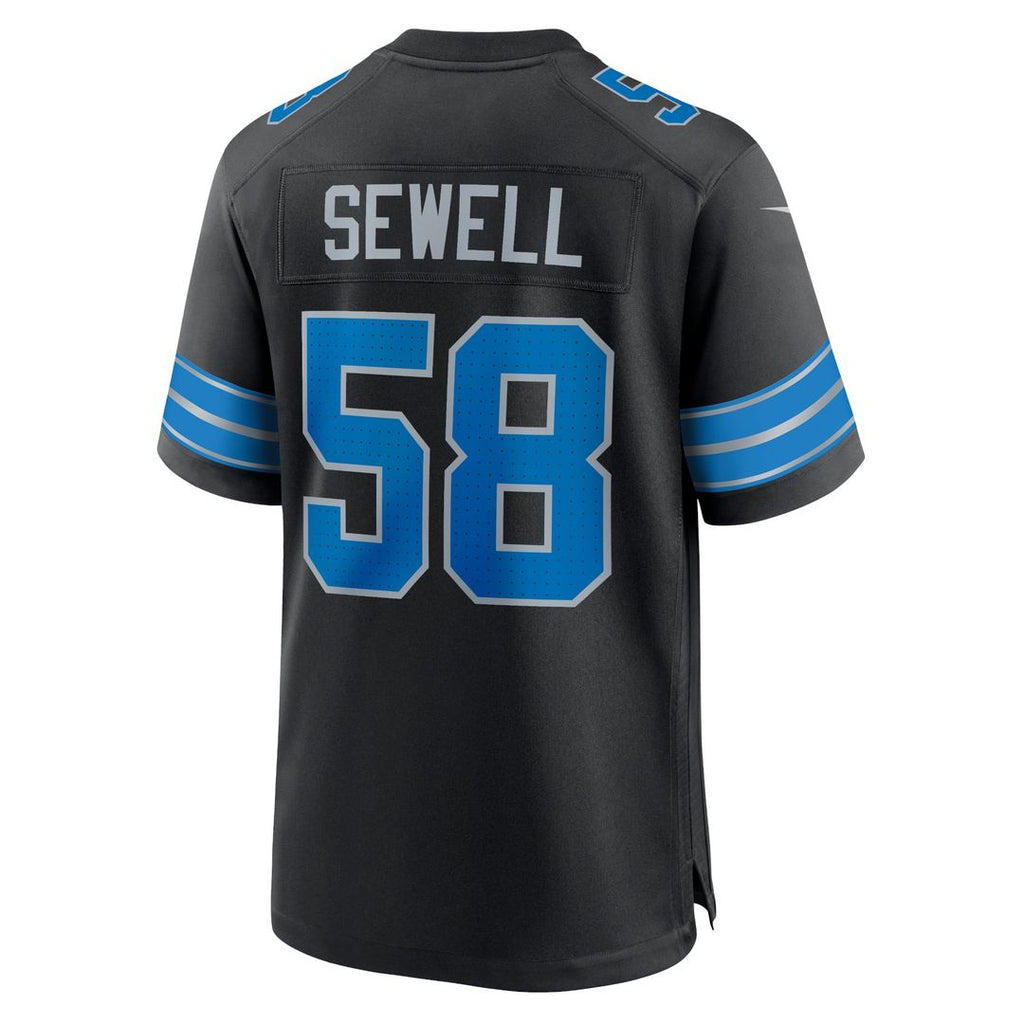 Men's Detroit Lions Penei Sewell Black 2nd Alternate