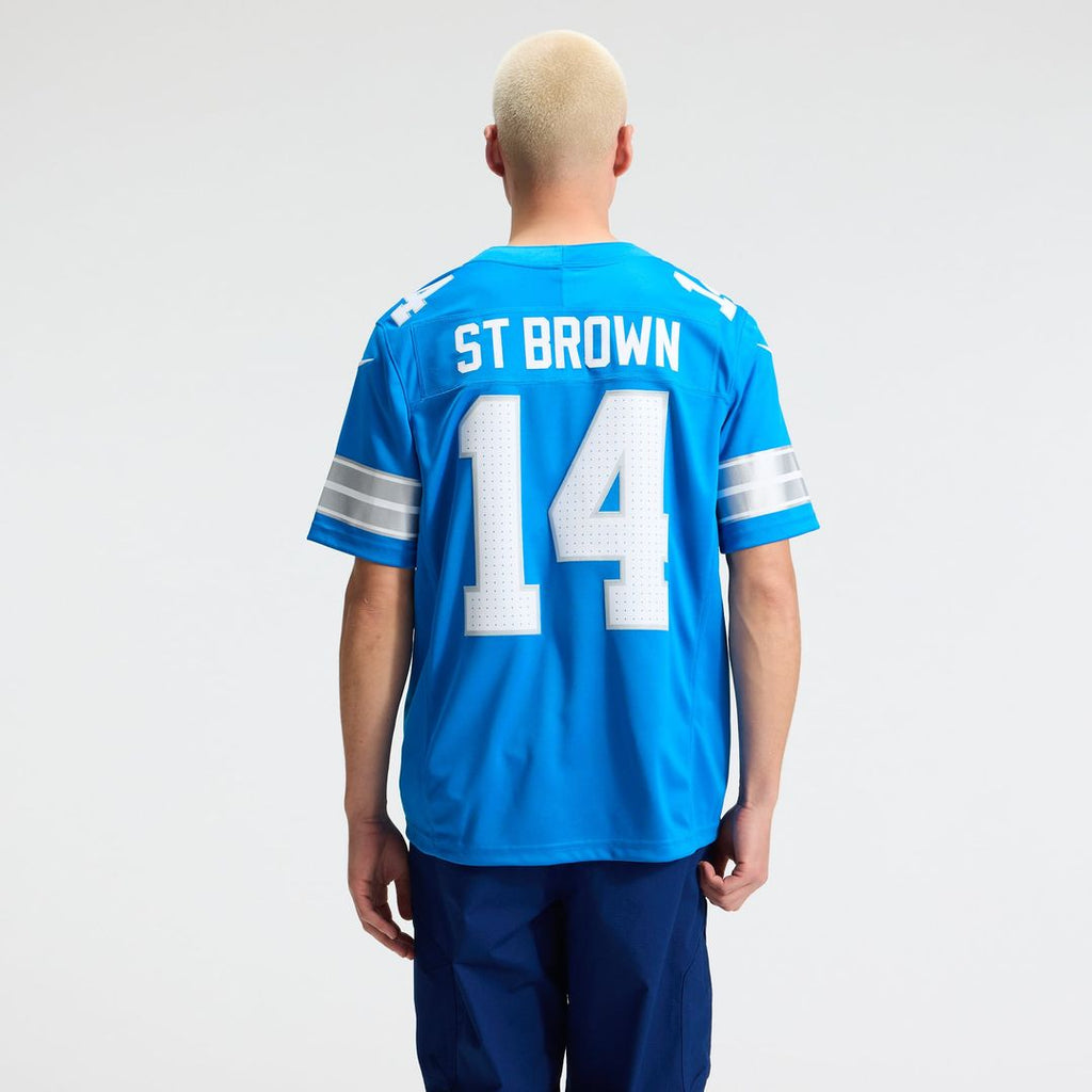 Men's Detroit Lions Amon-Ra St. Brown White Vapor F.U.S.E. Stitched