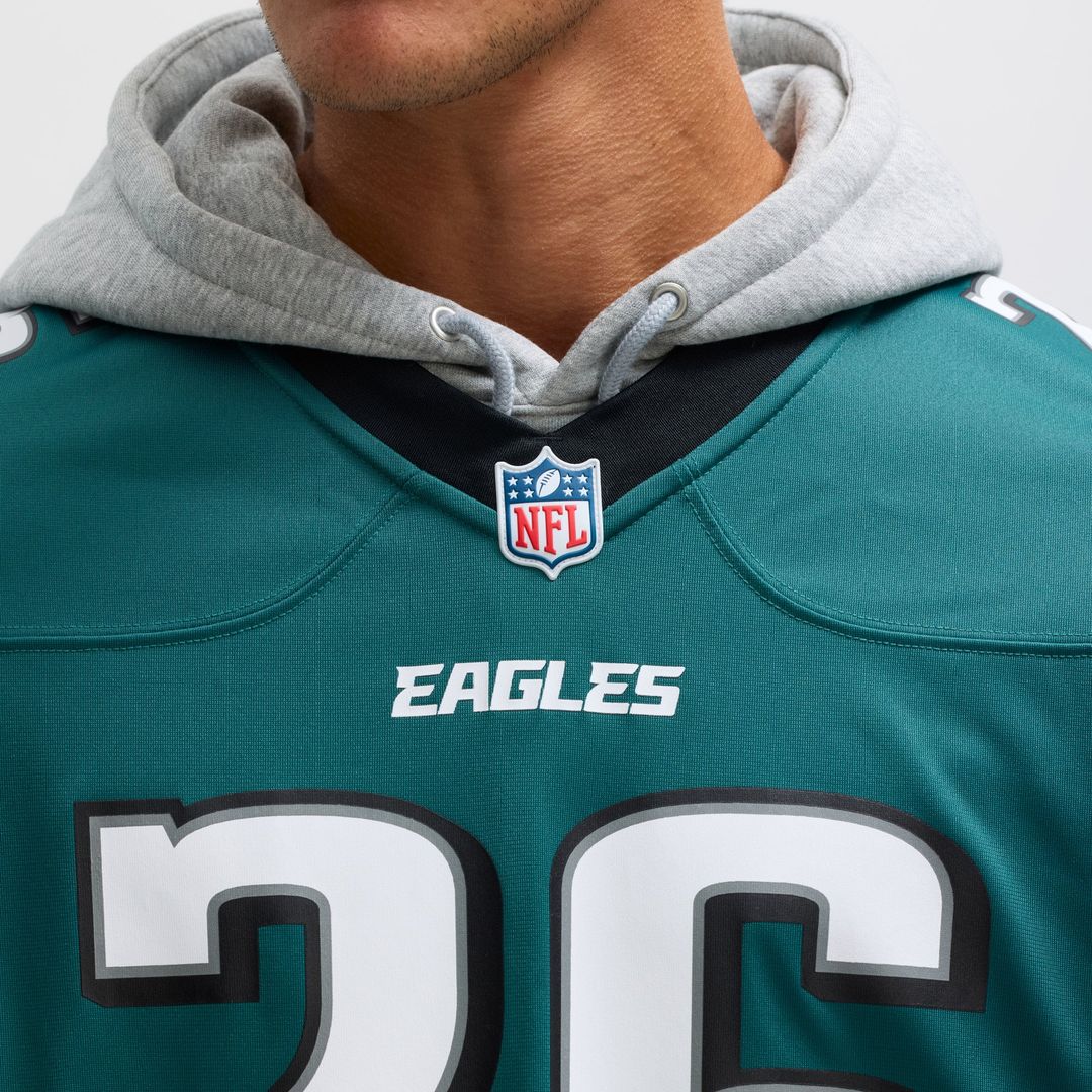 Men's Philadelphia Eagles Saquon Barkley Midnight Green Game Player Jersey