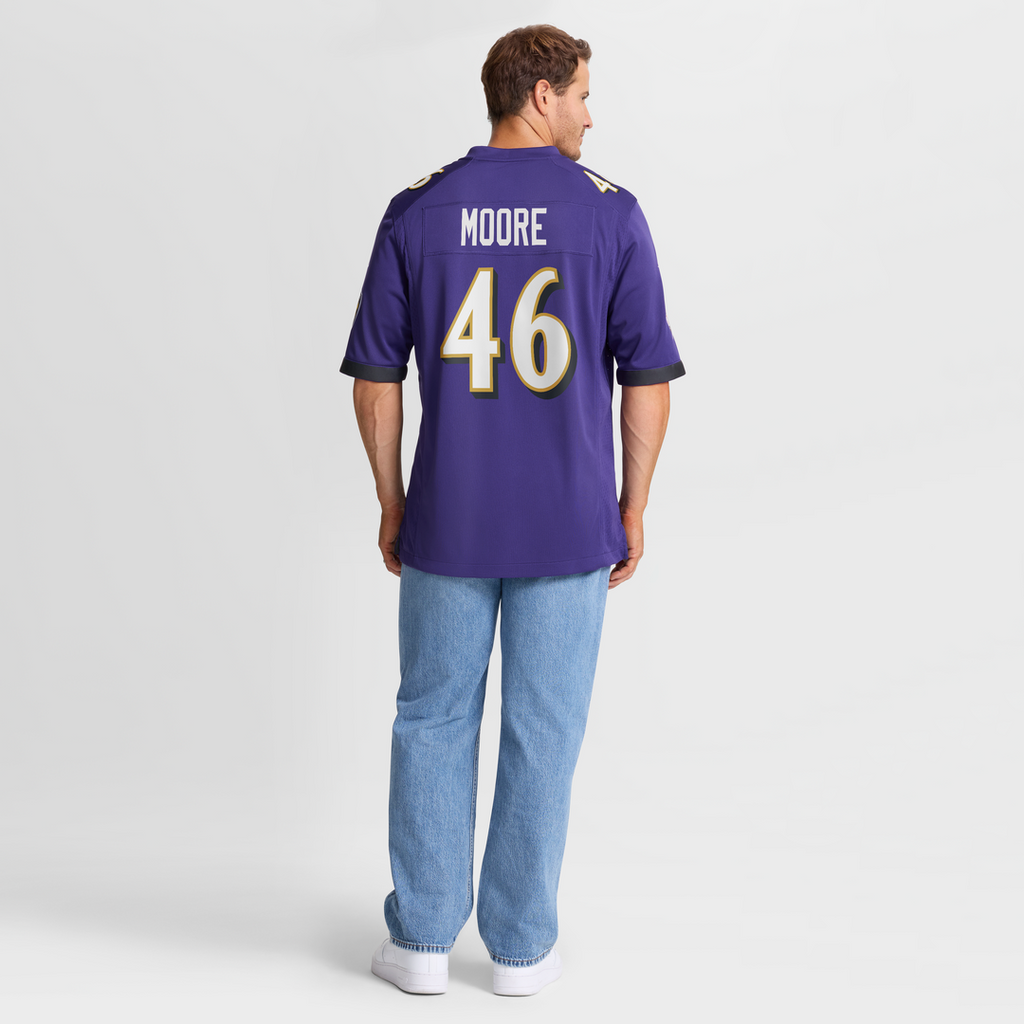 Men's Baltimore Ravens Nick Moore Purple