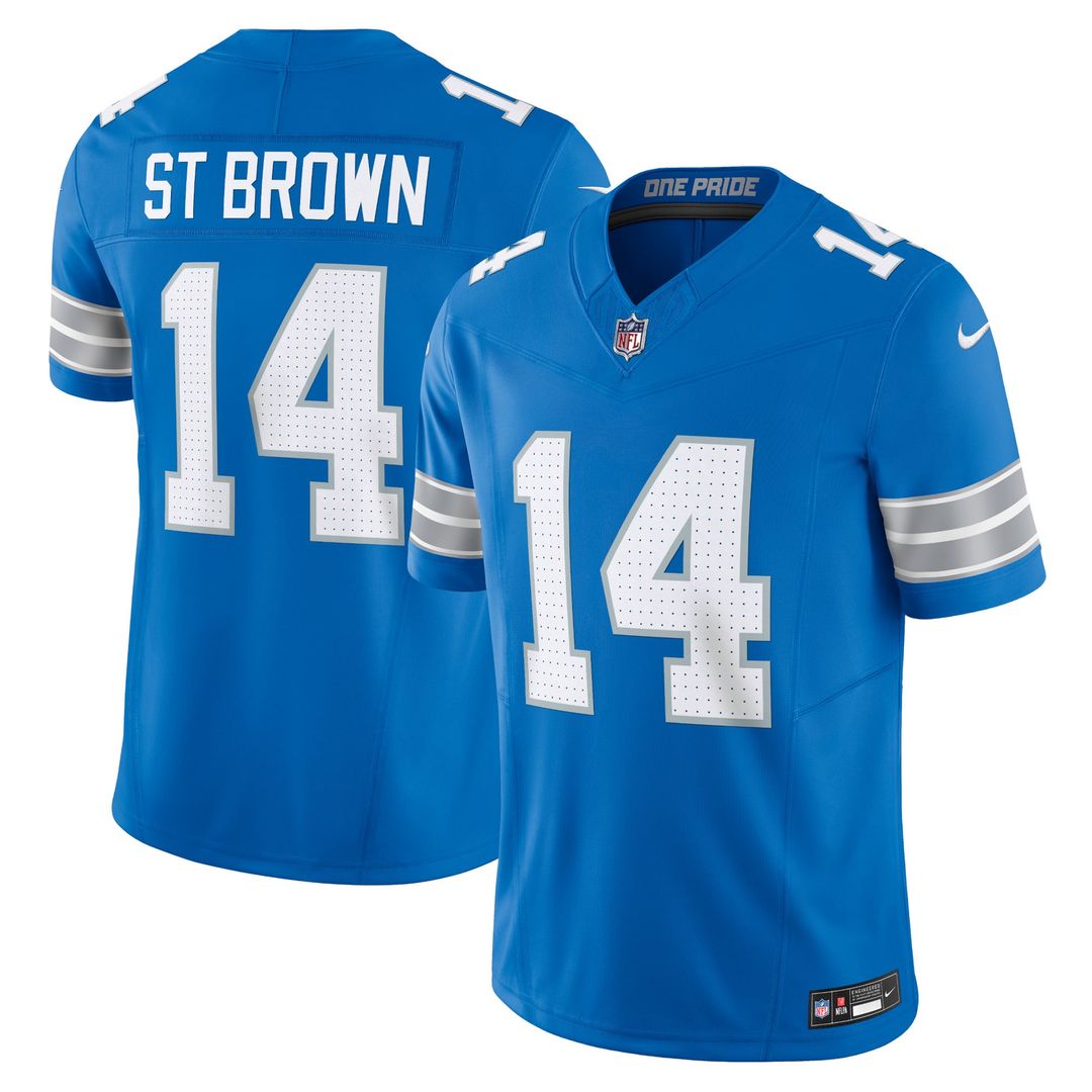 Men's Detroit Lions Amon-Ra St. Brown Blue Vapor F.U.S.E.