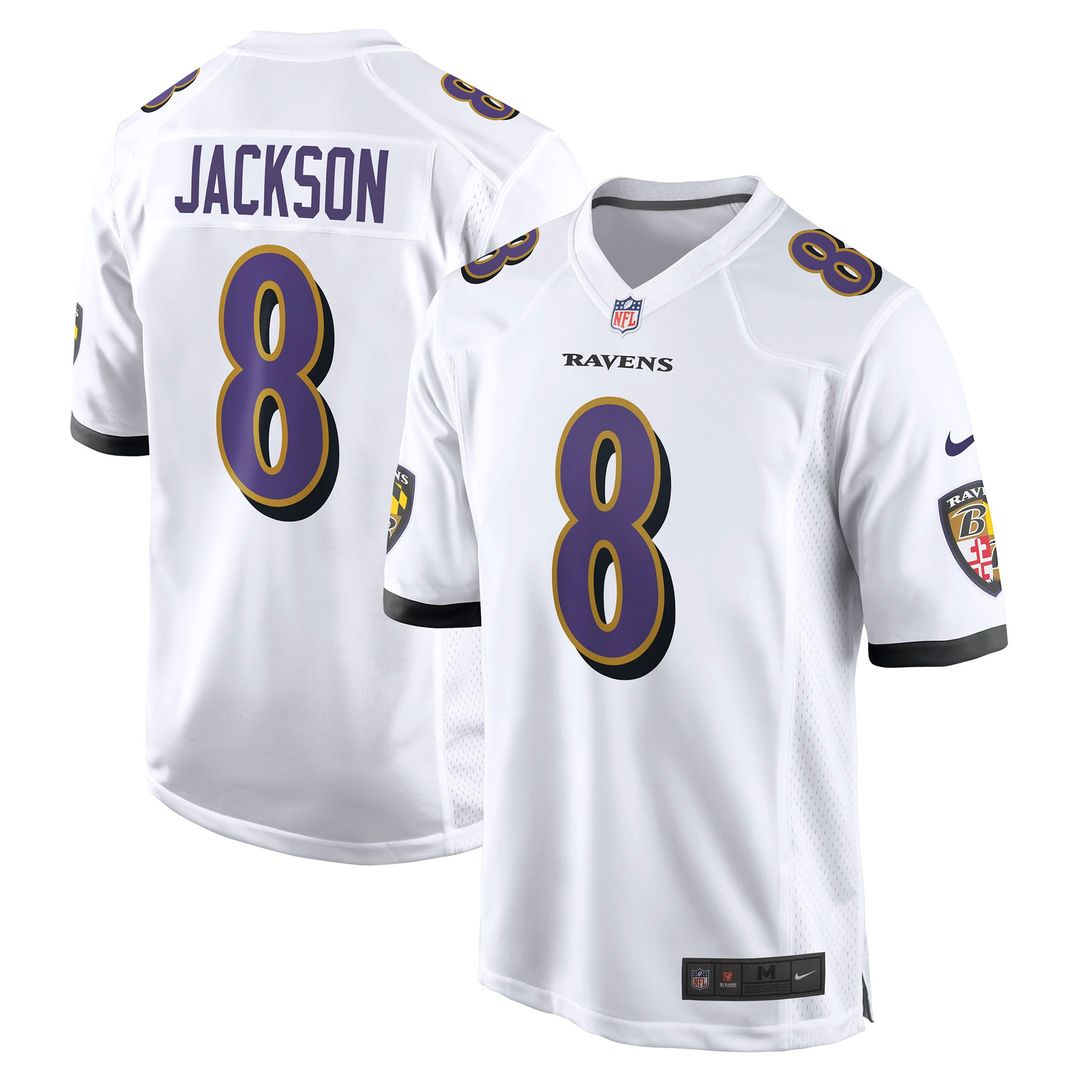 Men's Baltimore Ravens Lamar Jackson White