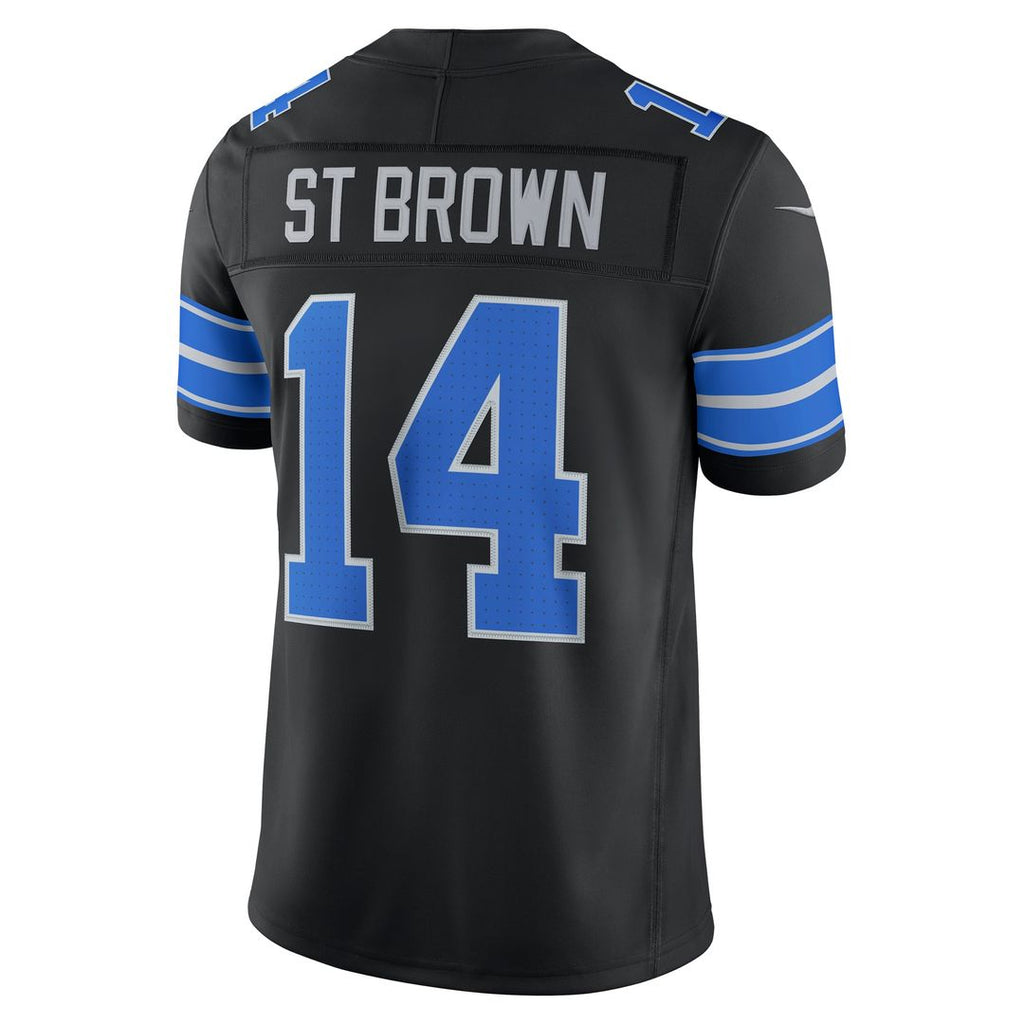 Men's Detroit Lions Amon-Ra St. Brown White Vapor F.U.S.E. Stitched