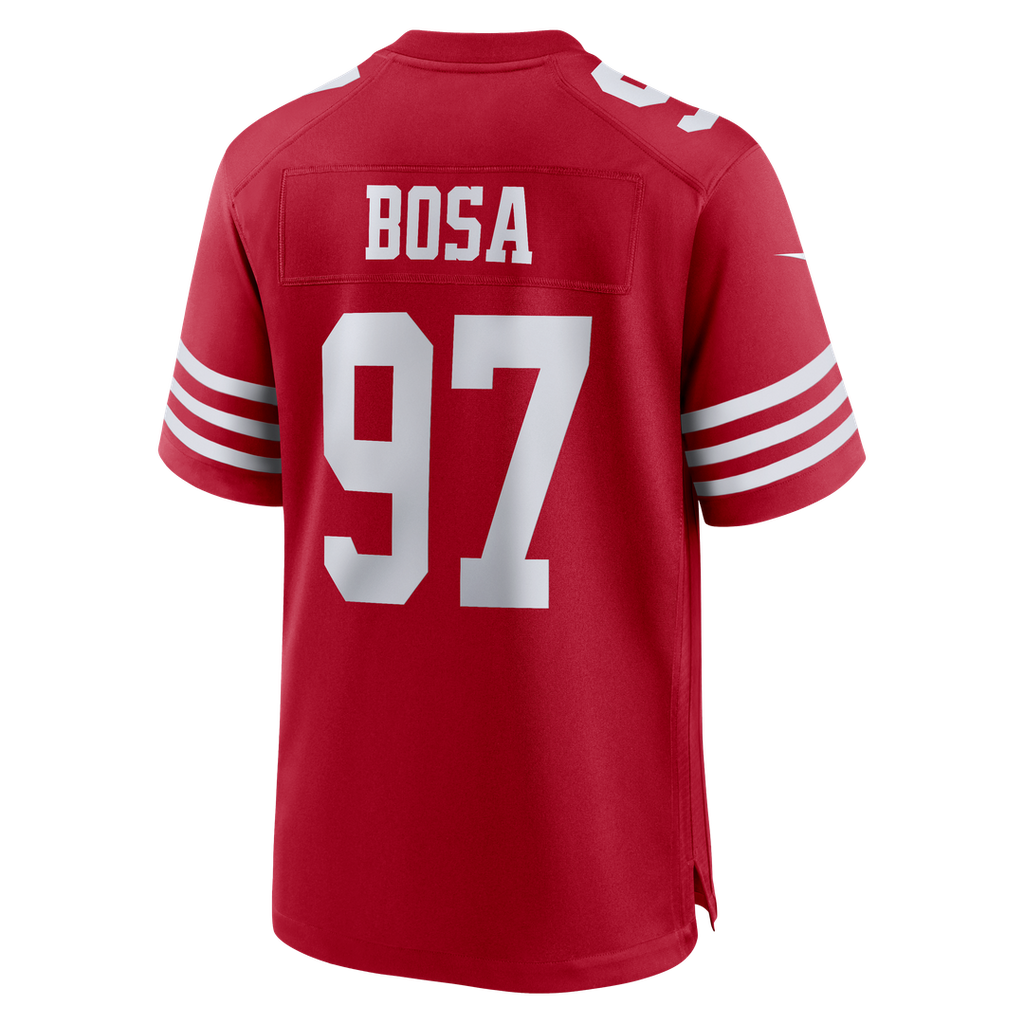 Men's San Francisco 49ers Nick Bosa Scarlet 80th Anniversary