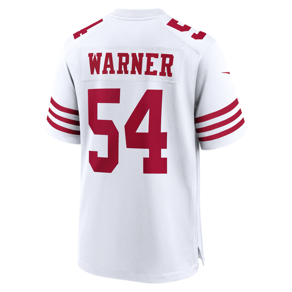 Men's San Francisco 49ers Fred Warner White 80th Anniversary