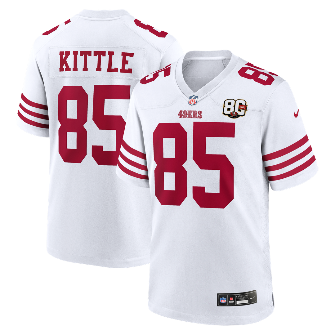 Men's San Francisco 49ers George Kittle Scarlet 80th Anniversary