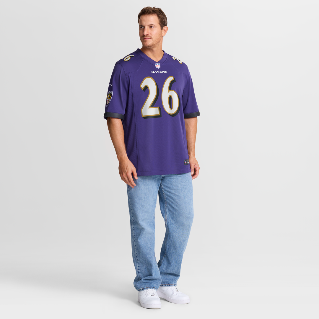 Men's Baltimore Ravens Rasheen Ali Purple Team