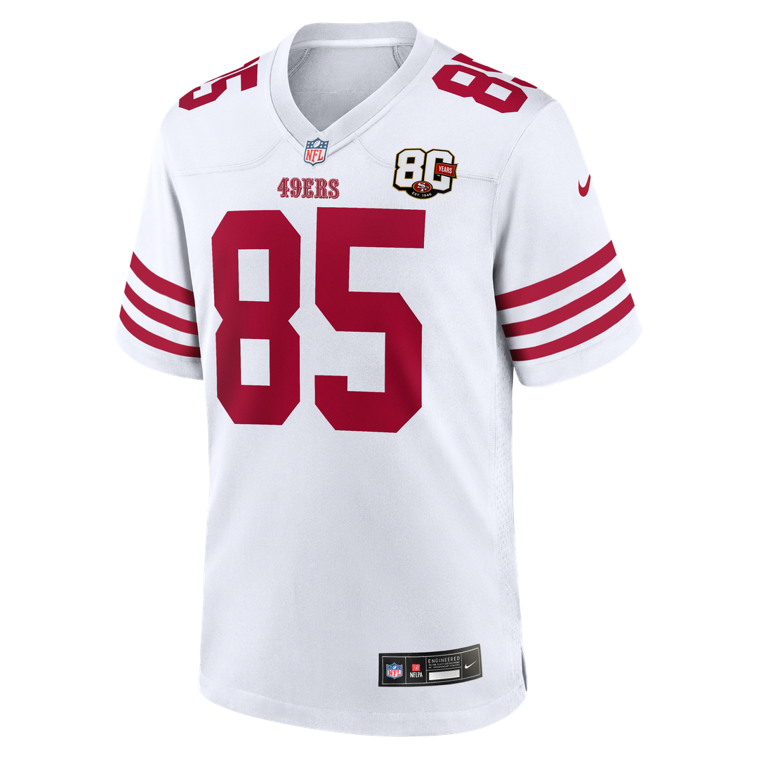 Men's San Francisco 49ers George Kittle White 80th Anniversary