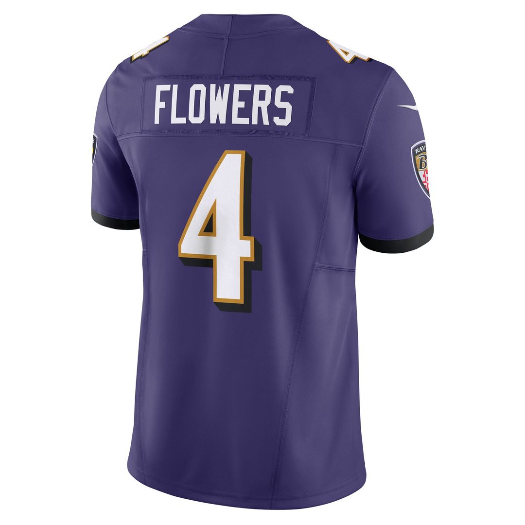 Men's Baltimore Ravens Zay Flowers Black Alternate Vapor F.U.S.E.