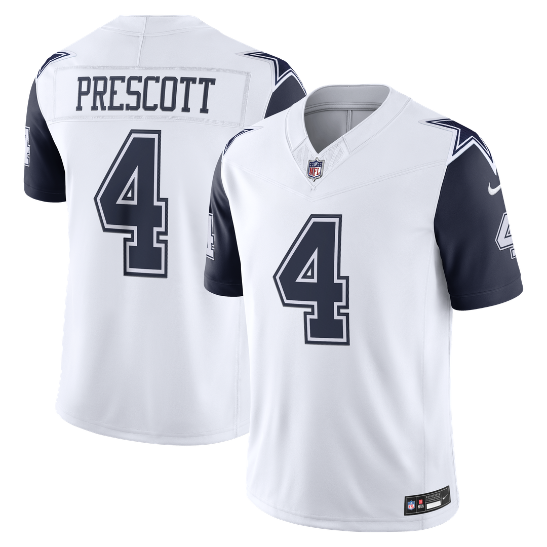 Men's Dallas Cowboys Dak Prescott Navy Team Vapor F.U.S.E. Stitched