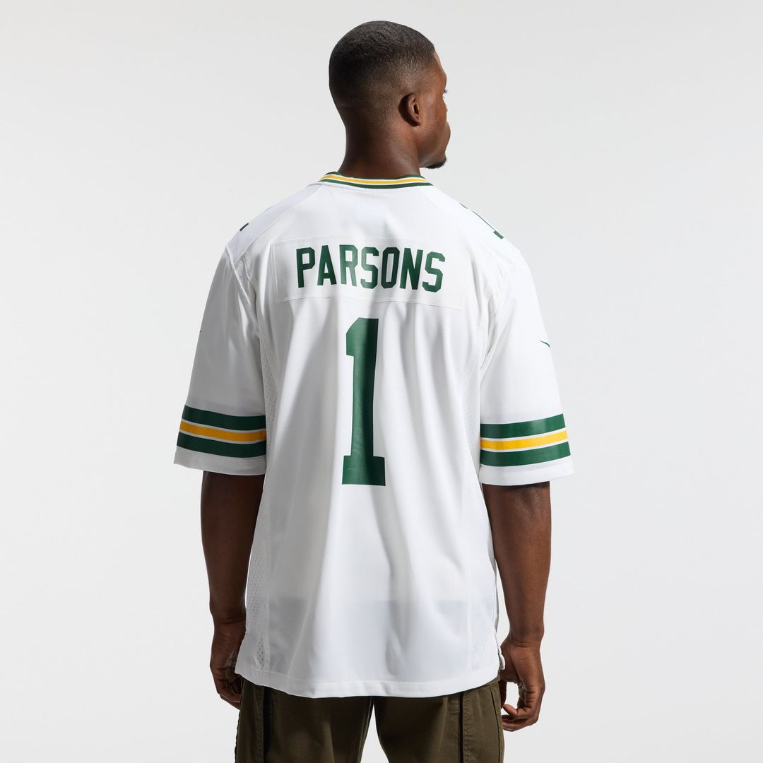 Men's Green Bay Packers Micah Parsons White Game Player Jersey