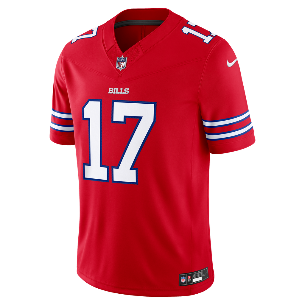 Men's Buffalo Bills Josh Allen Red Alternate Vapor F.U.S.E. Stitched