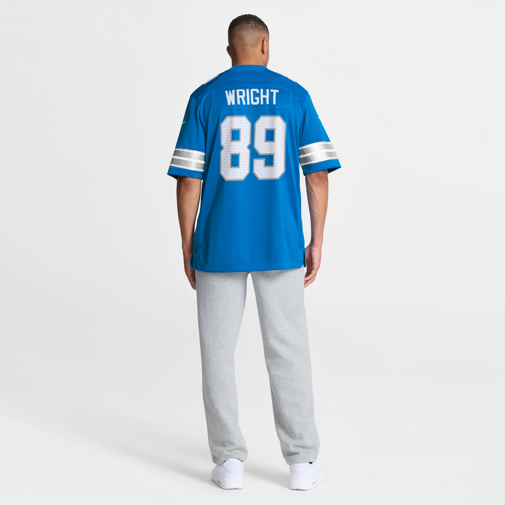 Men's Detroit Lions Brock Wright Blue Team