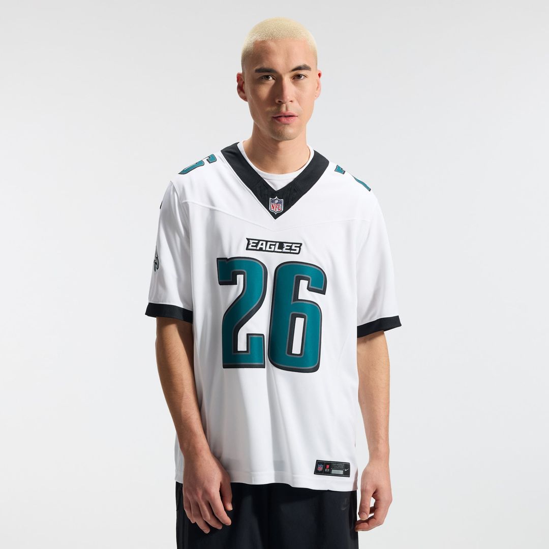 Men's Philadelphia Eagles Saquon Barkley White Vapor F.U.S.E. Stitched