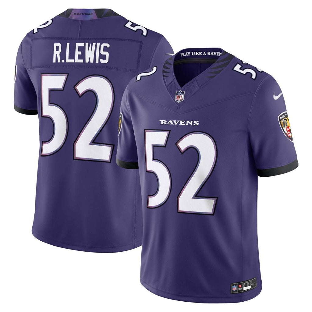 Men's Baltimore Ravens Ray Lewis Purple Vapor F.U.S.E. Stitched Retired
