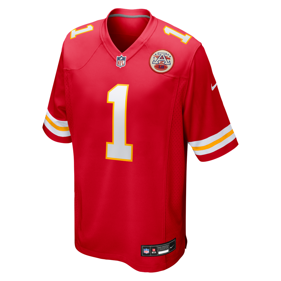 Men's Kansas City Chiefs Number 1 Dad Red