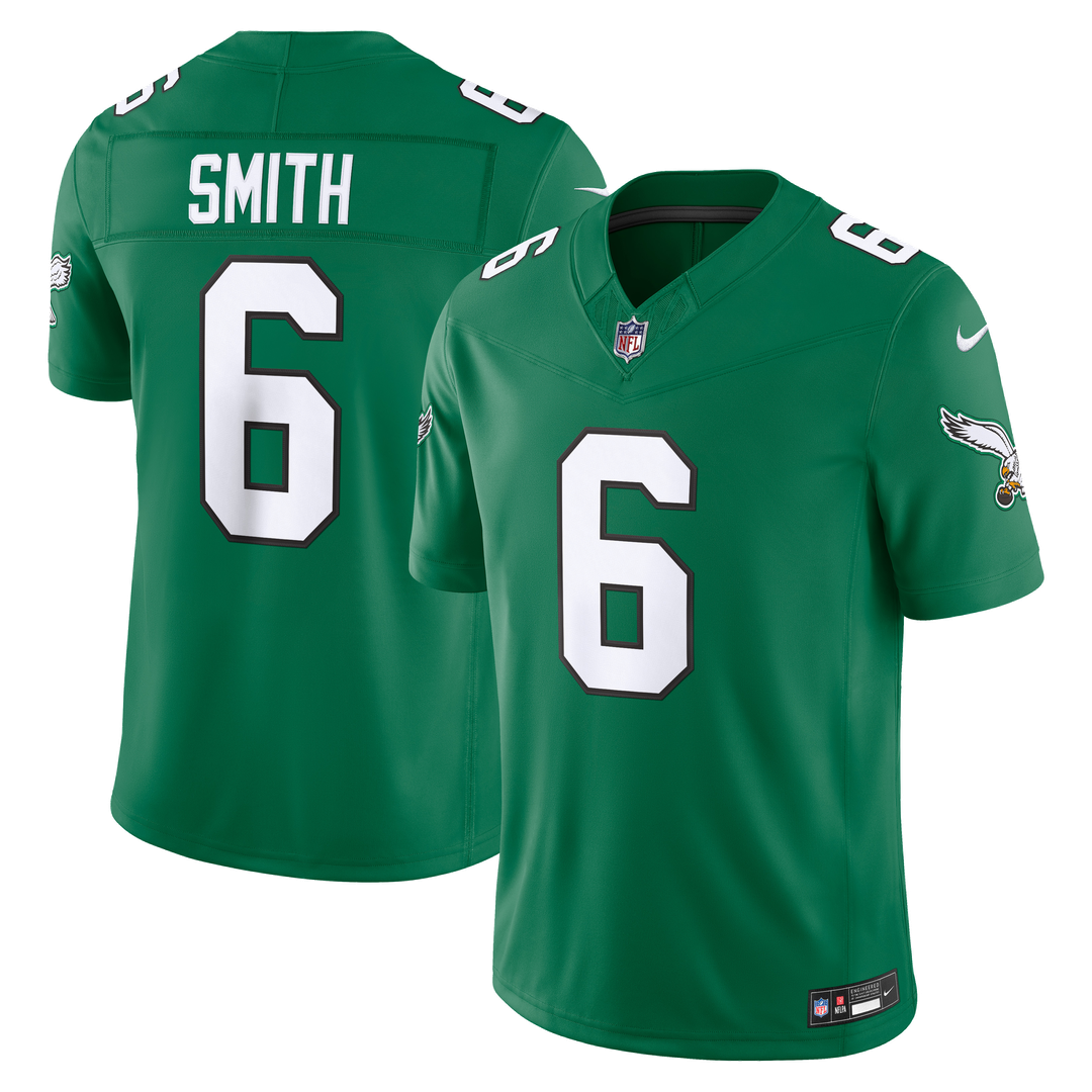 Men's Philadelphia Eagles DeVonta Smith Black Alternate Vapor F.U.S.E. Stitched